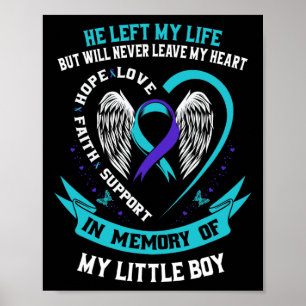 Lila Suicide Awareness Little Boy Loss Loss Sloss Poster