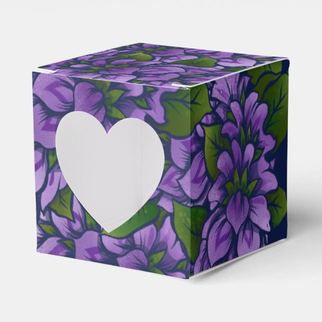 Lila Summer Blommigt Art Lilac  Mönster Presentaskar (Framsidan Sidan)