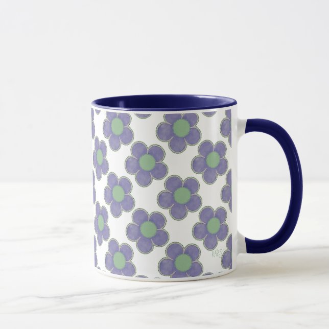 Lila Summer Flowers Mugg (Höger)