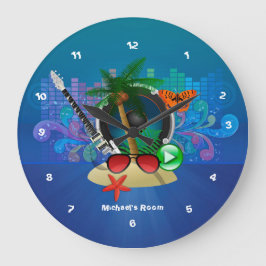 Lila Summer Klubb Beach House Stor Klocka