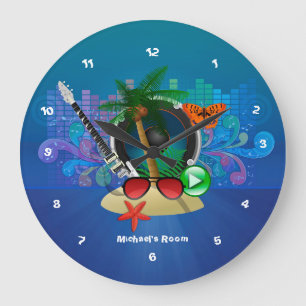 Lila Summer Klubb Beach House Stor Klocka