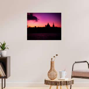 Lila Sunrise i Valletta Poster