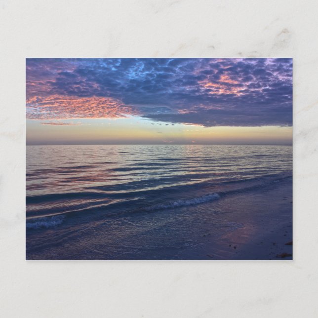 Lila Sunset Afterglow i Florida Vykort (Framsida)