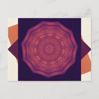 Lila Sunset Butterflies Kaleidoscope Mandala Vykort