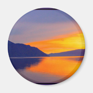 Lila Sunset på Sjö Pend Orielle Set Magnet