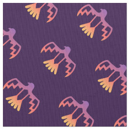 Lila Sunset Thunderbird Mönster Fabric Tyg