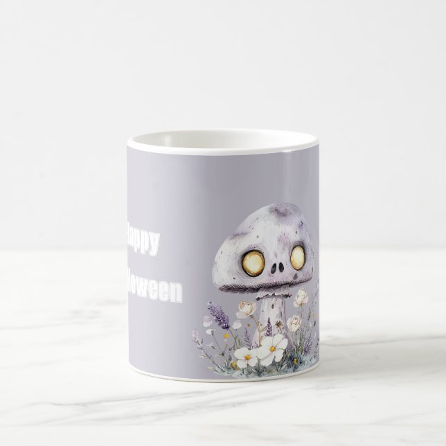 Lila Svamp Halloween Kaffemugg (Center)