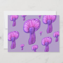 Lila svamp party inbjudningar