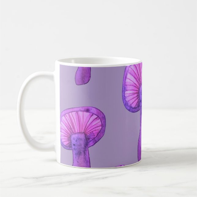 Lila svamp party kaffemugg (Vänster)