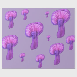 Lila svamp party presentpapper