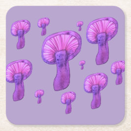 Lila svamp party underlägg papper kvadrat