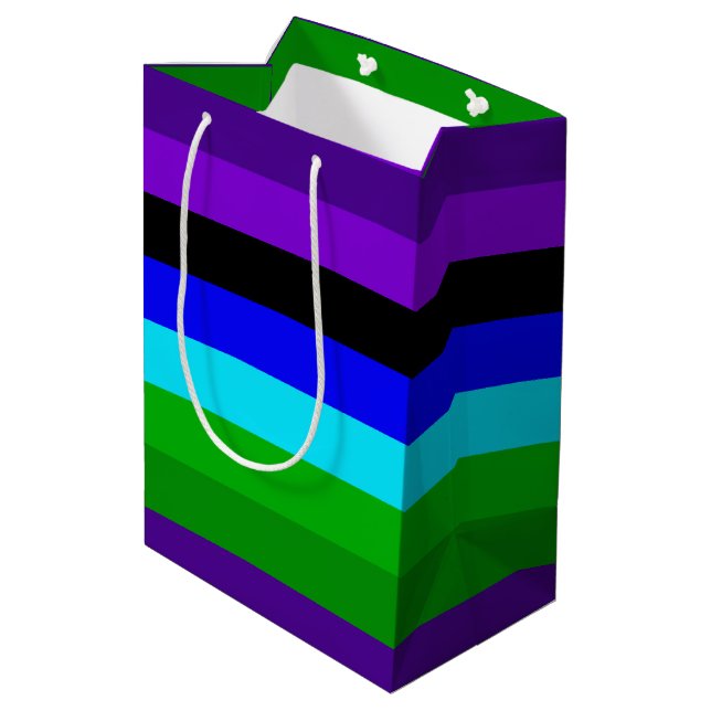 Lila, svart, blå och Grönt Rand (Baksidan Vinklad)