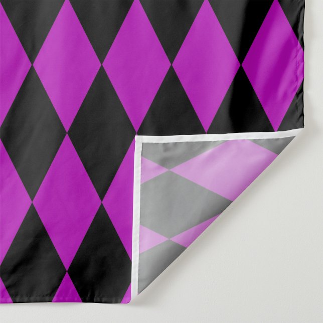 Lila Svart Harlekin Diamanter Rutmönster Design  Tyg (Skapare uppladdad)