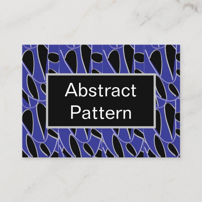 Lila Svart Modern Abstrakt  Visitkort (Framsida)