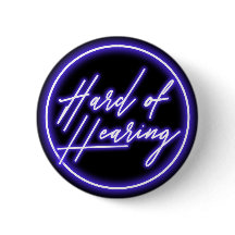 Lila Svart Neon Typografi Hörselskadad
