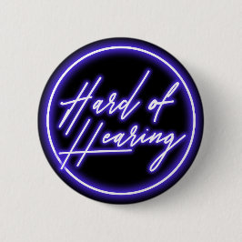 Lila Svart Neon Typografi Hörselskadad Knapp