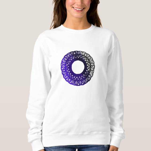 lila-svart torpam dam sweatshirt t-shirt (Framsida)