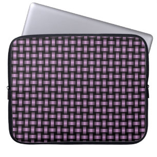 Lila svart vävmönster laptop fodral