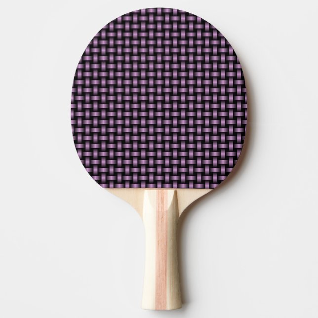 Lila Svart Vävmönster Pingisracket (Framsidan)