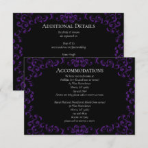 Lila & Svart Virvel Gotisk Bröllop