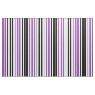 Lila Svart Vit Randigt Mönsterdesign  Tyg