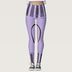 lila svarta damleggings leggings