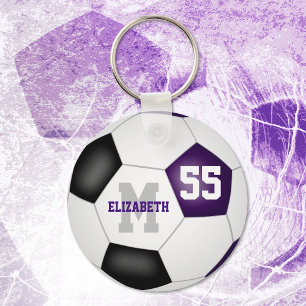 lila svarta laget färg-pojkar sportfotboll nyckelring