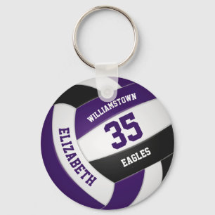 lila svarta pojkar lag färg volleyball nyckelring