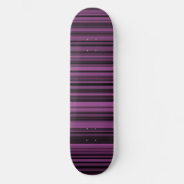 Lila svarta randiga mönster mini skateboard bräda 18,5 cm
