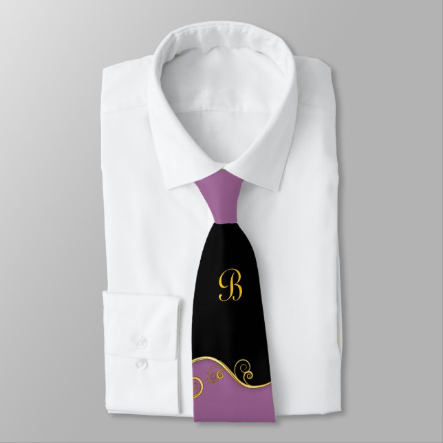Lila-svarta trådar med (eller utan) Monogram Slips (Bunden)