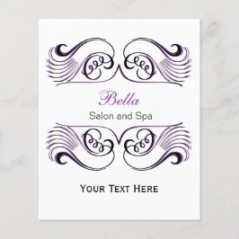 Lila, svartvit Chic - affärsflyget Flygblad