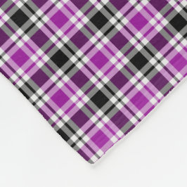 Lila, svartvitt fleecefilt