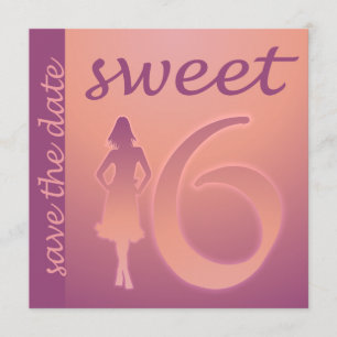Lila Sweet 16 Spara datum Datumet