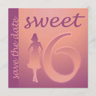 Lila Sweet 16 Spara datum Datumet