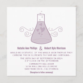 Lila Sweet Chemistry Wedding bjudande Inbjudningar