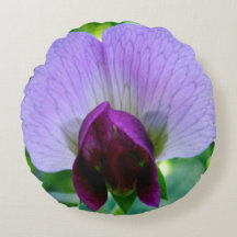 Lila Sweet Pea Flower Pillow