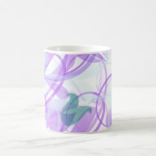 Lila Swirl Designe Kaffemugg