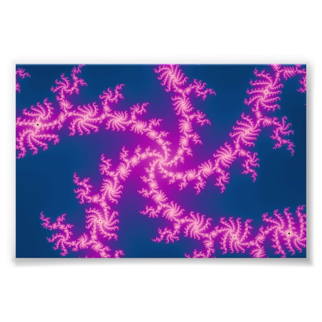 Lila Swirl - Fractal Art Fototryck (Framsidan)