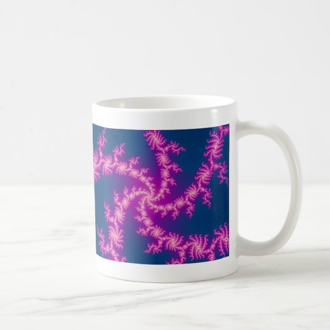 Lila Swirl - Fractal Art Kaffemugg (Höger)