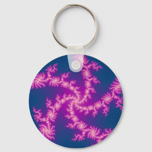 Lila Swirl - Fractal Art Nyckelring