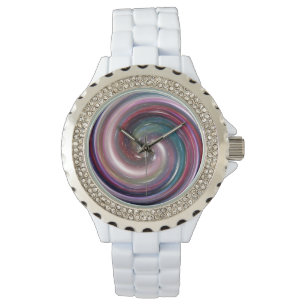 Lila Swirl Galaxy Armbandsur