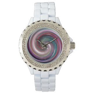 Lila Swirl Galaxy Armbandsur