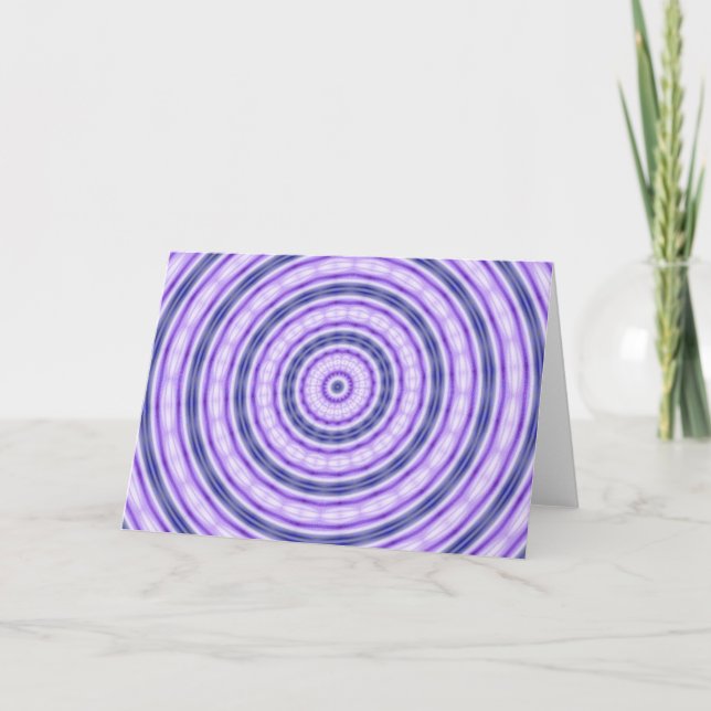 Lila Swirl Hälsning Card Kort (Framsida)