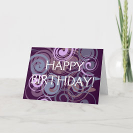 Lila Swirl Kort