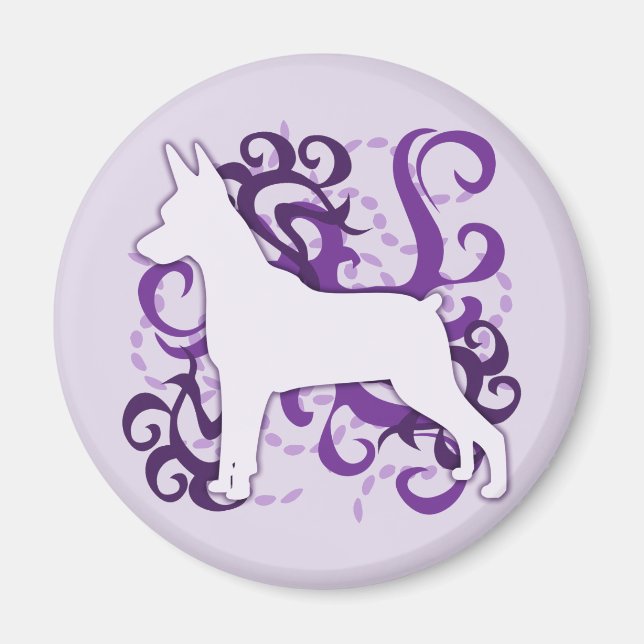 Lila Swirl Min Pin Magnet (Framsidan)