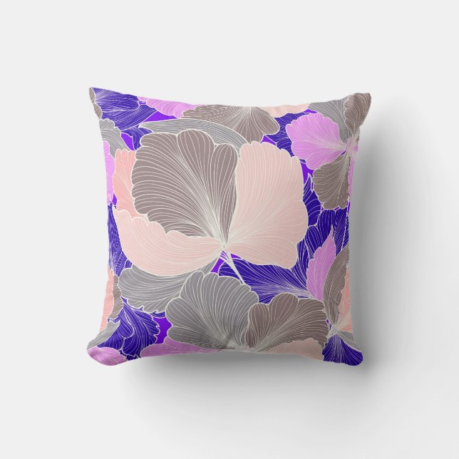 Lila Swirl Snäcka Decorative Pillow Kudde (Framsida)