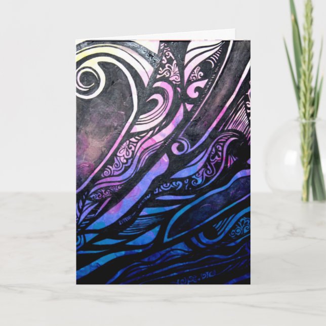 Lila Swirl - tackkort (Framsida)