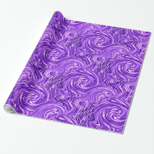 Lila Swirl Wrapping Papper Presentpapper