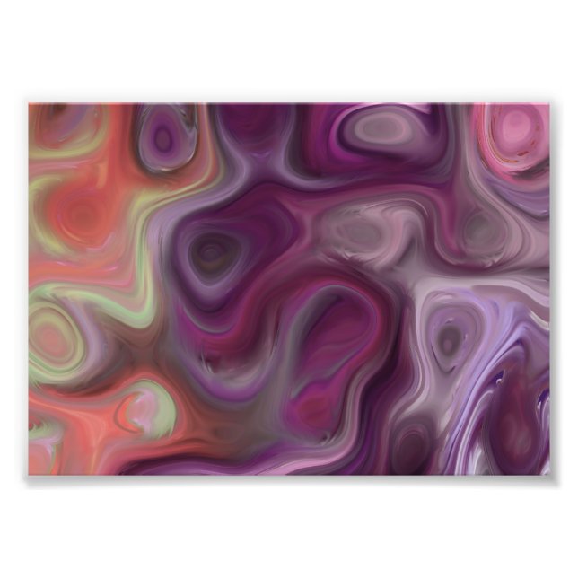 Lila swirls Abstrakt Art: Drain 77 Fototryck (Framsidan)