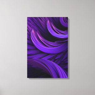 Lila Swirls Contemporary Abstrakt Art Canvastryck